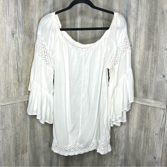 Surf Gypsy Boho Crochet Sleeves Top - Picture 4 of 7